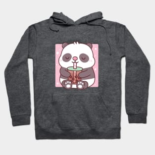 Cute Little Panda Drinking Bubble Tea Hoodie